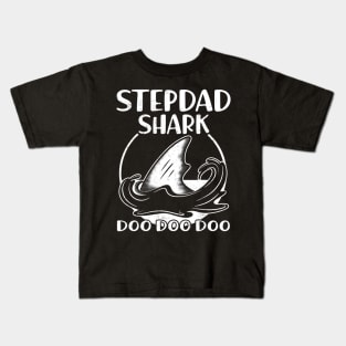 Stepdad Shark Shirt Birthday Father's Day Gift Daddy Grandpa Kids T-Shirt